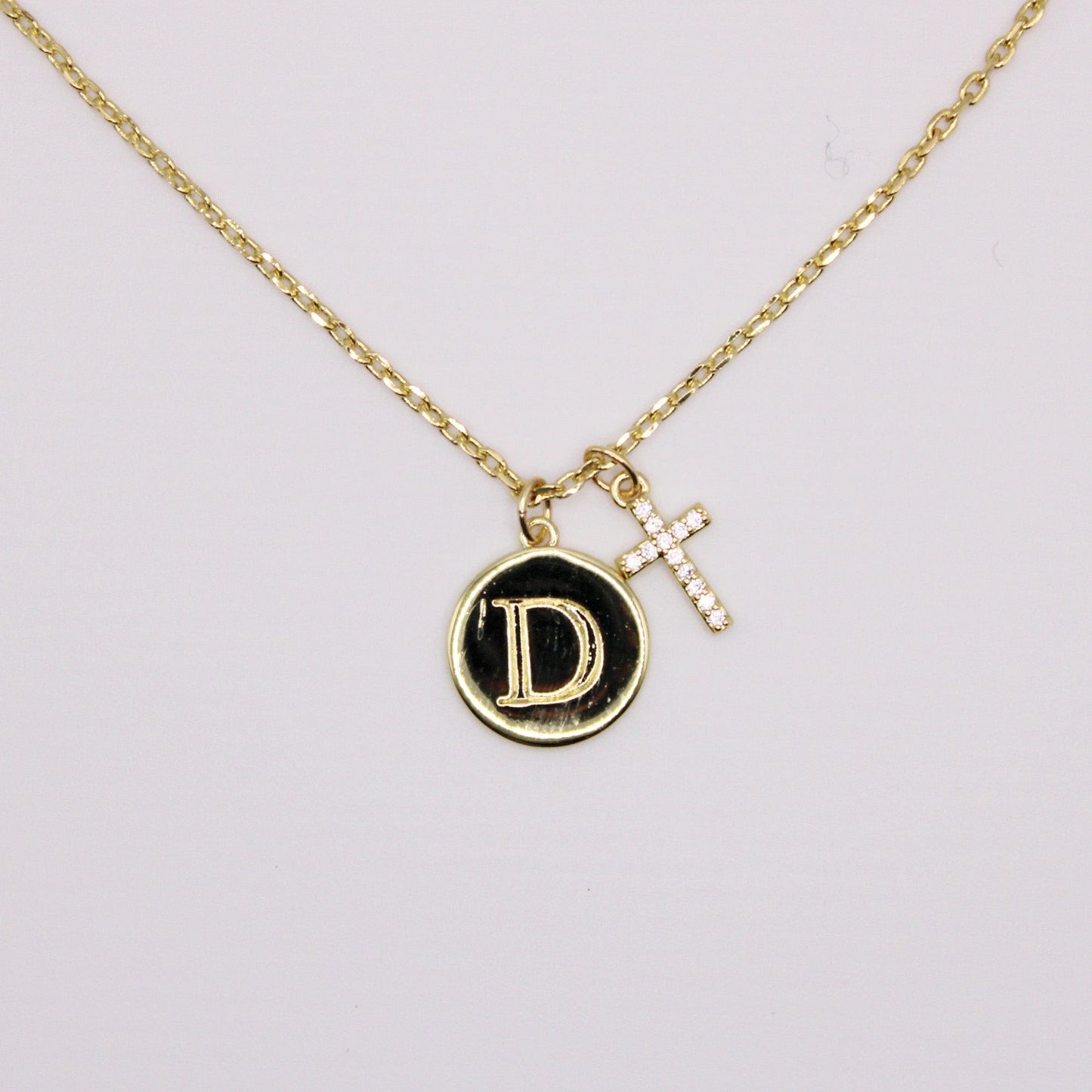 Initial Cross Gold Necklace (Copy)