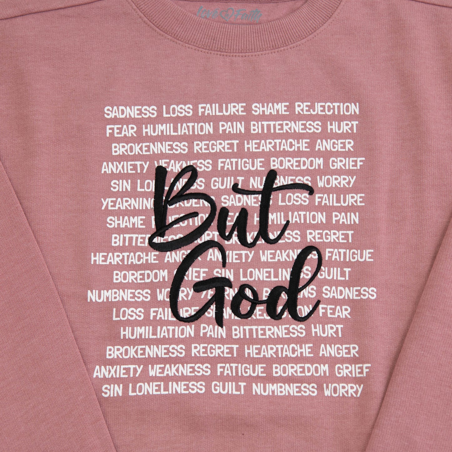 But God Embroidered Crewneck Sweatshirt