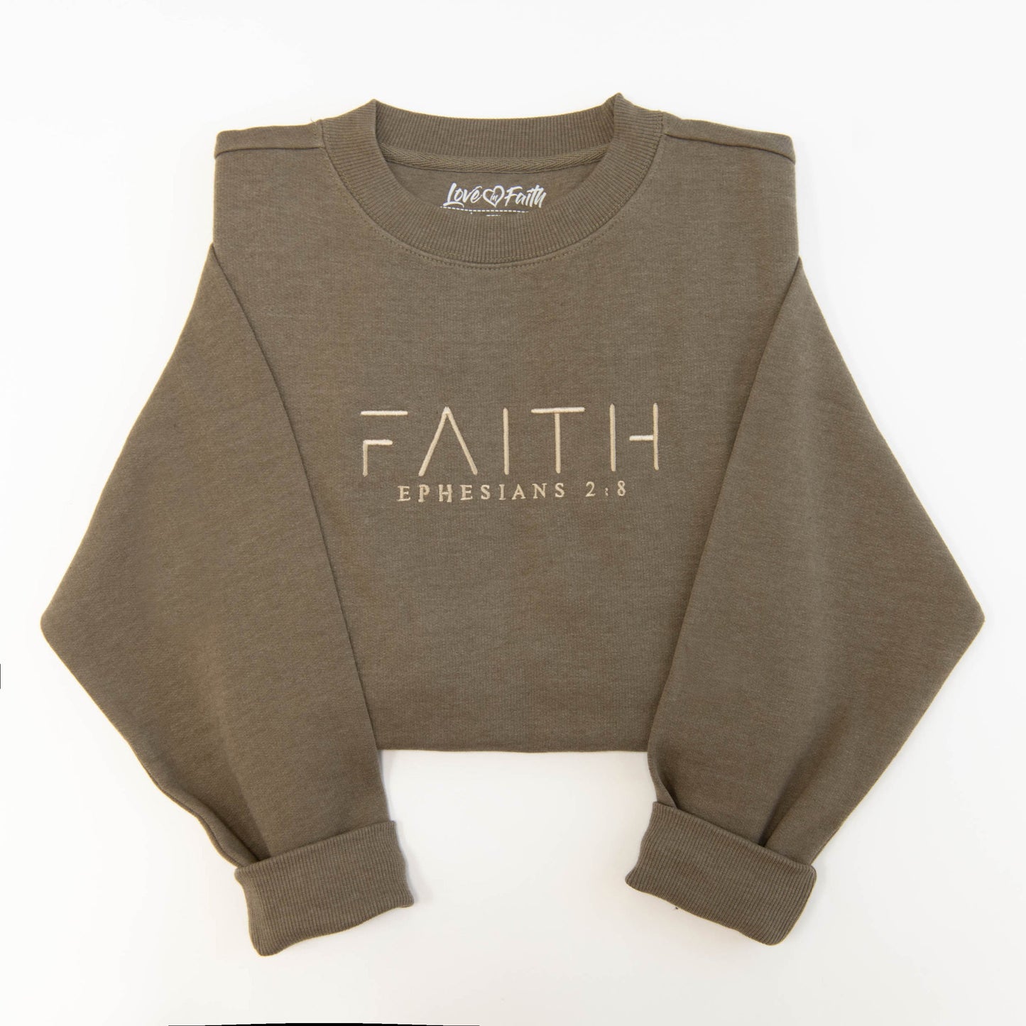 Faith Embroidered Crewneck Sweatshirt