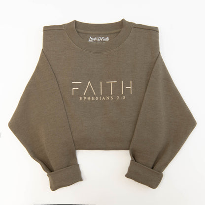 Faith Embroidered Crewneck Sweatshirt