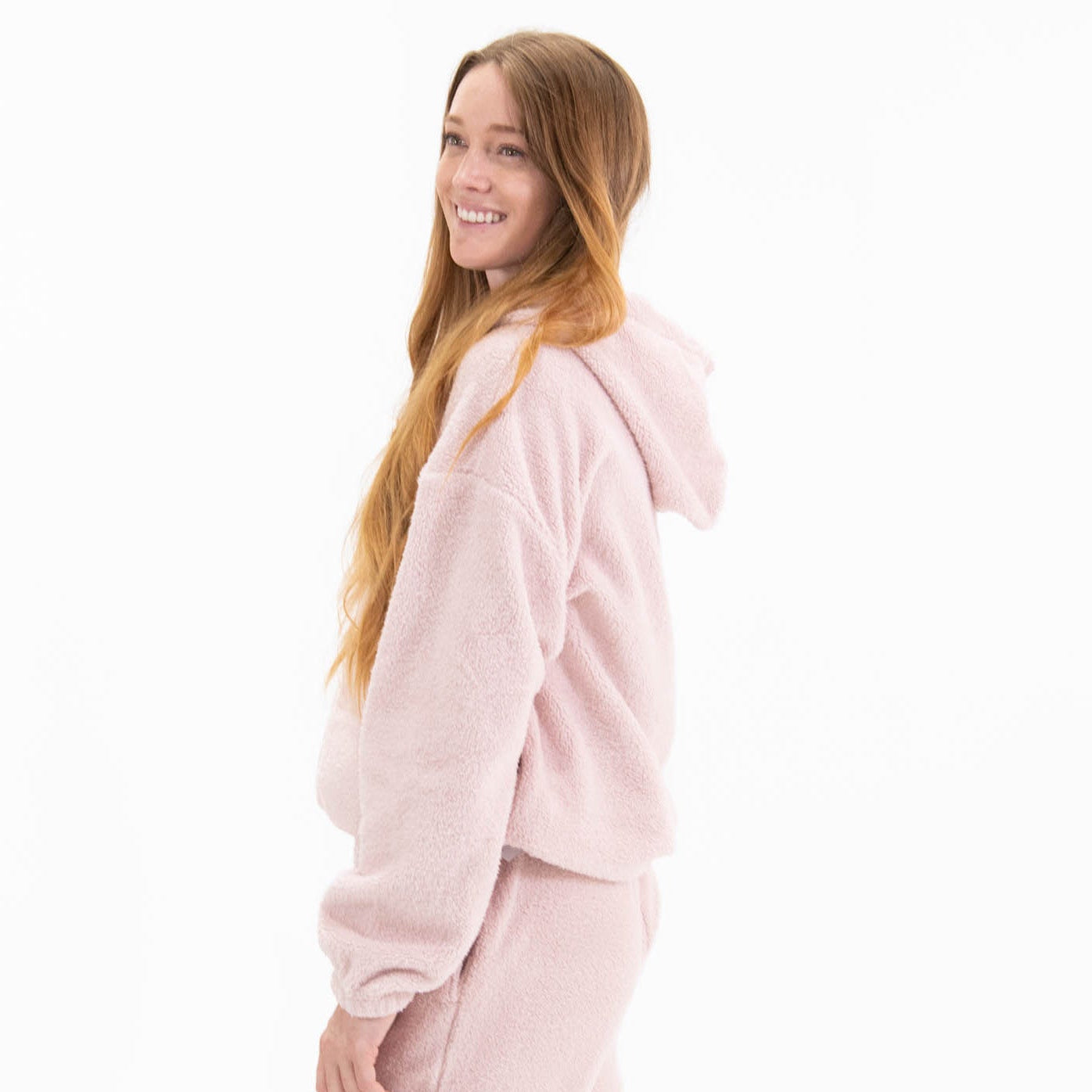 Faith Cross Cozy Sherpa Fleece Zip Up Hoodie