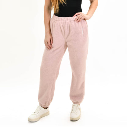 Faith Cross Cozy Sherpa Fleece Sweatpants