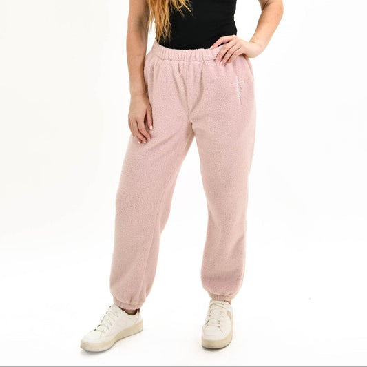 Faith Cross Cozy Sherpa Fleece Sweatpants