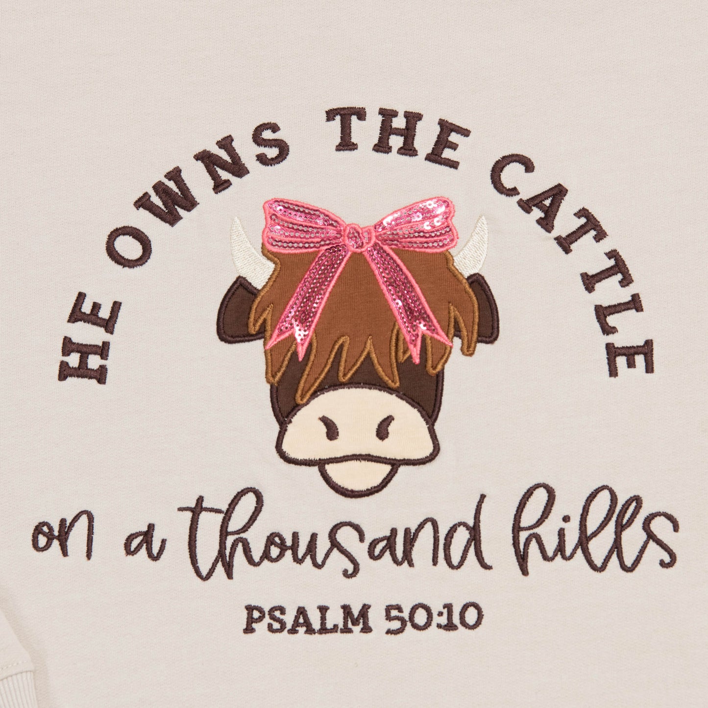 He Owns the Cattle Side Slit Crewneck Sweatshirt