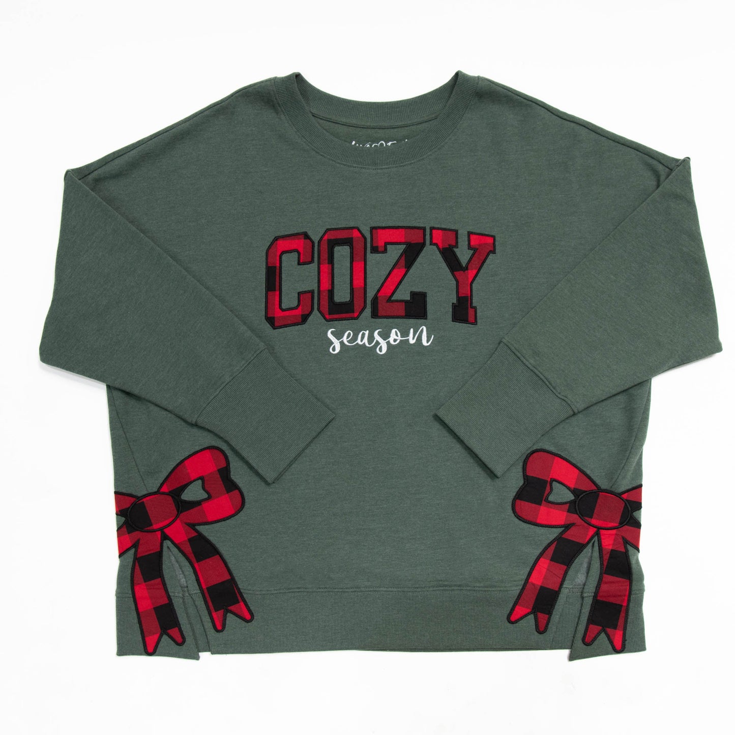 Cozy Season Side Slit Crewneck Sweatshirt