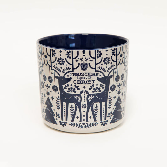 Christmas Begins with Christ Ceramic 15 oz Mug With Handle