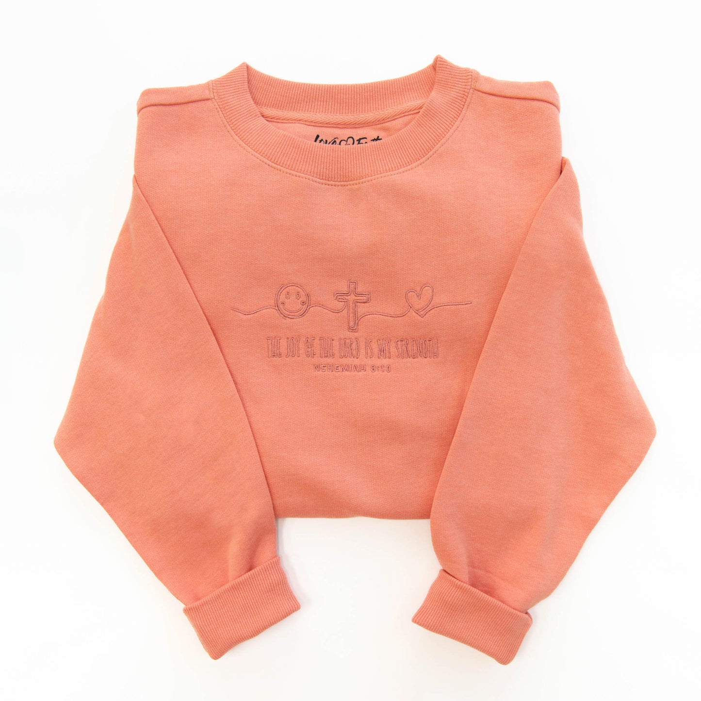 Joy of the Lord Embroidered Crewneck Sweatshirt
