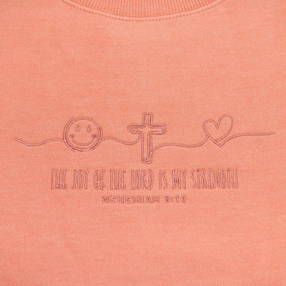 Joy of the Lord Embroidered Crewneck Sweatshirt