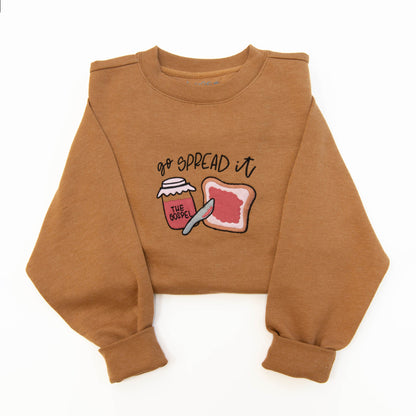 Go Spread It Embroidered Crewneck Sweatshirt