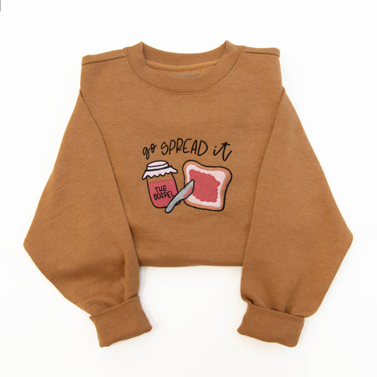 Go Spread It Embroidered Crewneck Sweatshirt