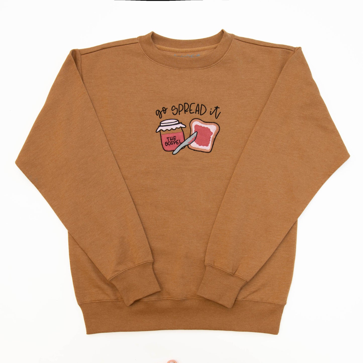Go Spread It Embroidered Crewneck Sweatshirt