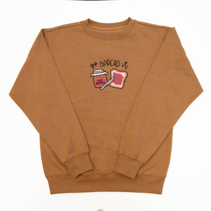 Go Spread It Embroidered Crewneck Sweatshirt