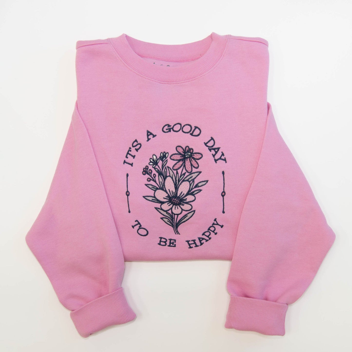 Good Day Embroidered Crewneck Sweatshirt