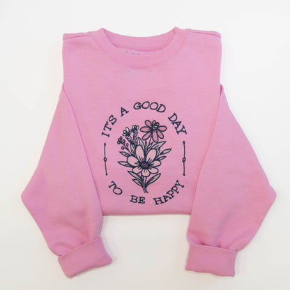 Good Day Embroidered Crewneck Sweatshirt