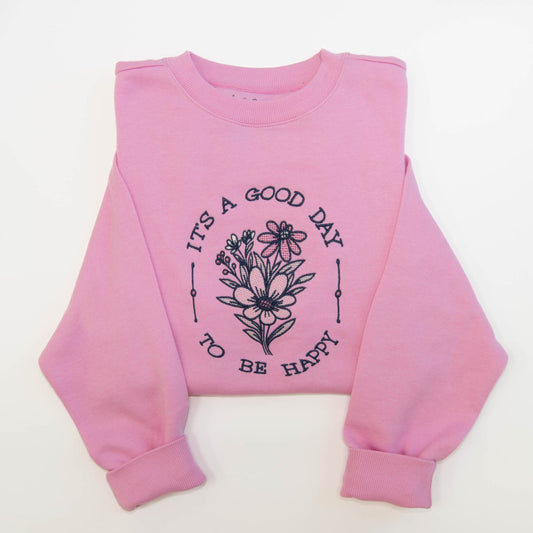 Good Day Embroidered Crewneck Sweatshirt