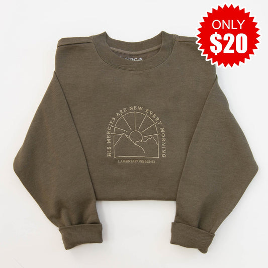 HIs Mercies are New Embroidered Crewneck Sweatshirt - 20