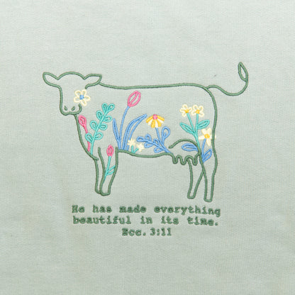 He Has Made Embroidered Crewneck Sweatshirt
