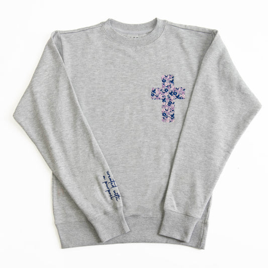 Created With A Purpose Embroidered Crewneck Sweatshirt