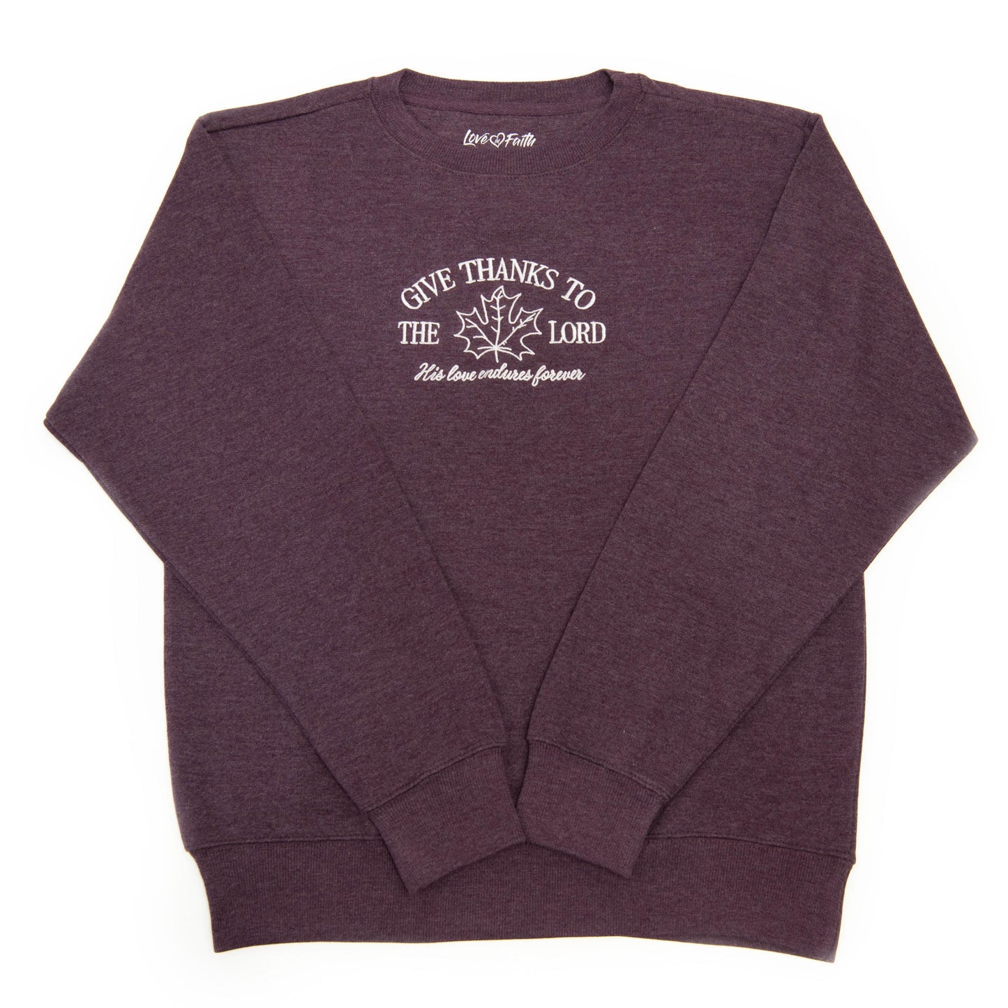 Embroidered Give Thanks Sweatshirt