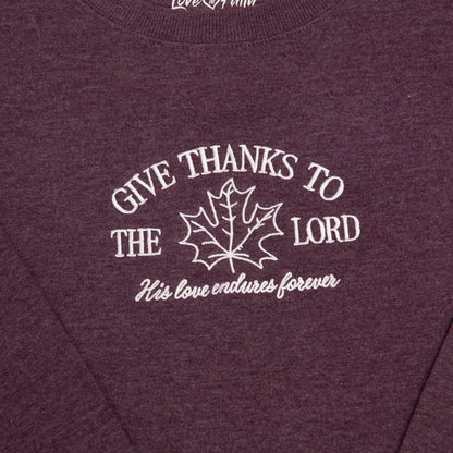 Embroidered Give Thanks Sweatshirt - 5