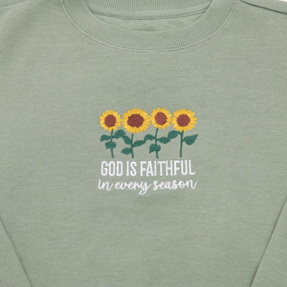 Embroidered God is Faithful Sweatshirt