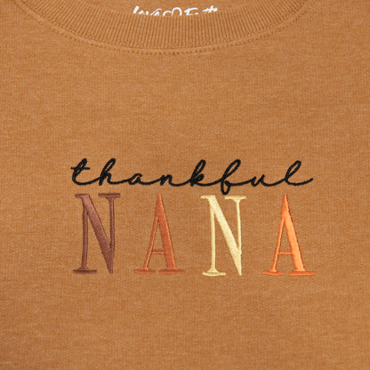 Embroidered Thankful Nana Sweatshirt