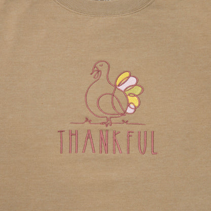 Embroidered Thankful Turkey Sweatshirt - 5