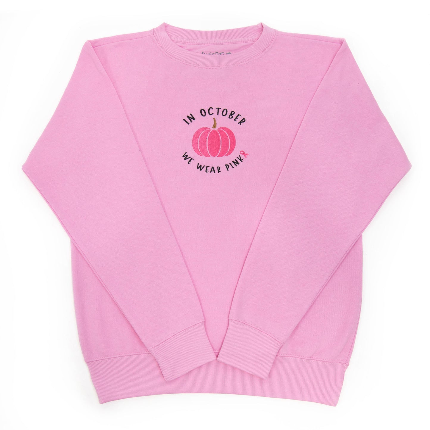 Embroidered In October We Wear Pink Sweatshirt - 5