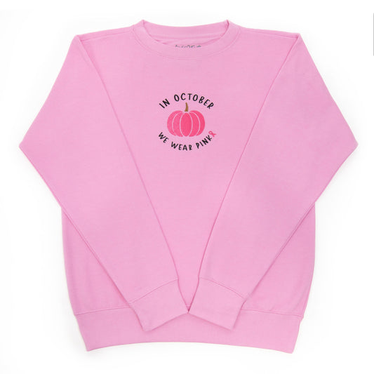 Embroidered In October We Wear Pink Sweatshirt - 5