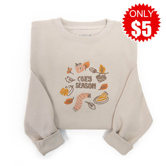 Embroidered Cozy Season Sweatshirt - 5