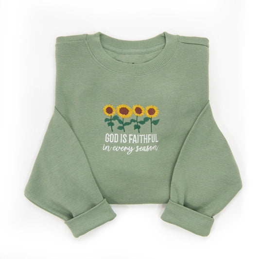 Embroidered God is Faithful Sweatshirt