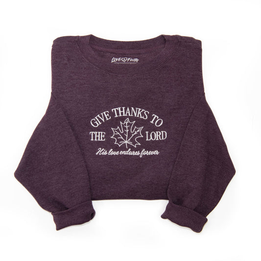 Embroidered Give Thanks Sweatshirt