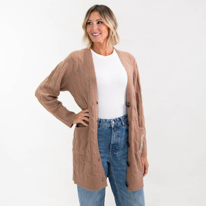 Faith Hope Love Cable Knit Cardigan
