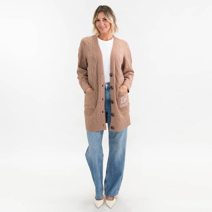 Faith Hope Love Cable Knit Cardigan
