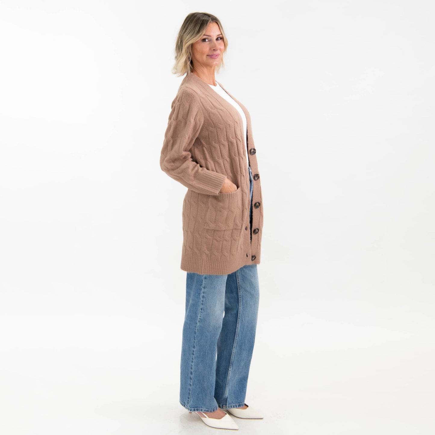 Faith Hope Love Cable Knit Cardigan