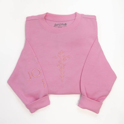 John 3:16 Embroidered Crewneck Sweatshirt