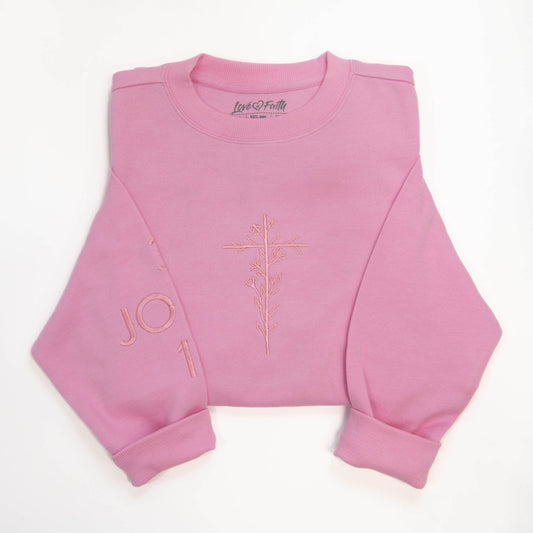John 3:16 Embroidered Crewneck Sweatshirt