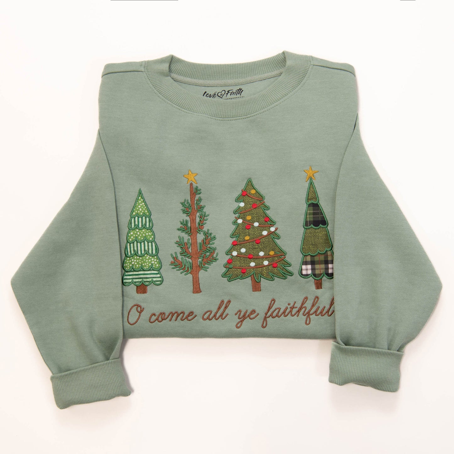 Embellished O Come All Ye Faithful Sweatshirt