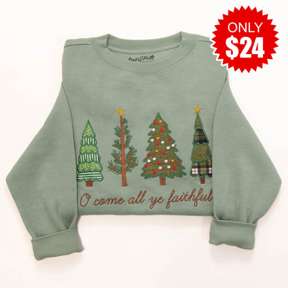 Embellished O Come All Ye Faithful Sweatshirt - 24