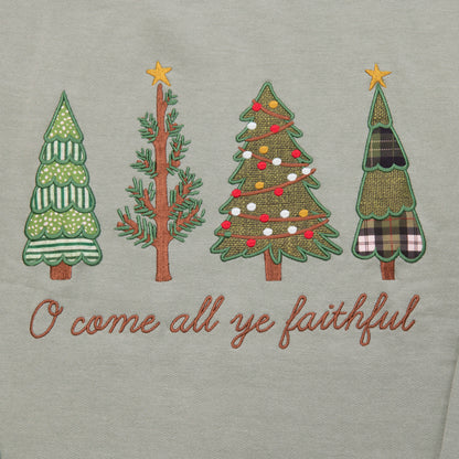 Embellished O Come All Ye Faithful Sweatshirt