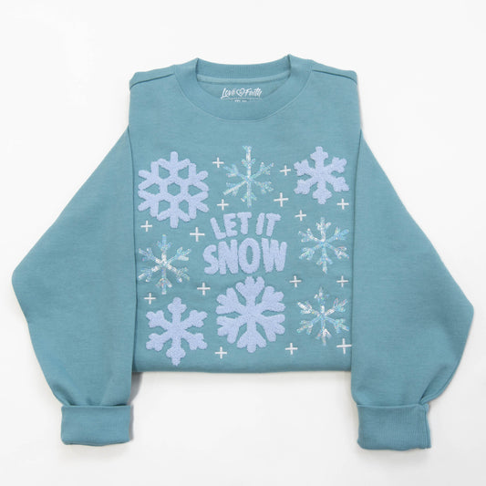Embellished Let it Snow Sweatshirt