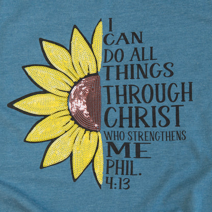 I Can Do All Things Sequin Tee