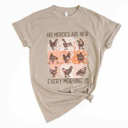 His Mercies Are New Sequin Tee