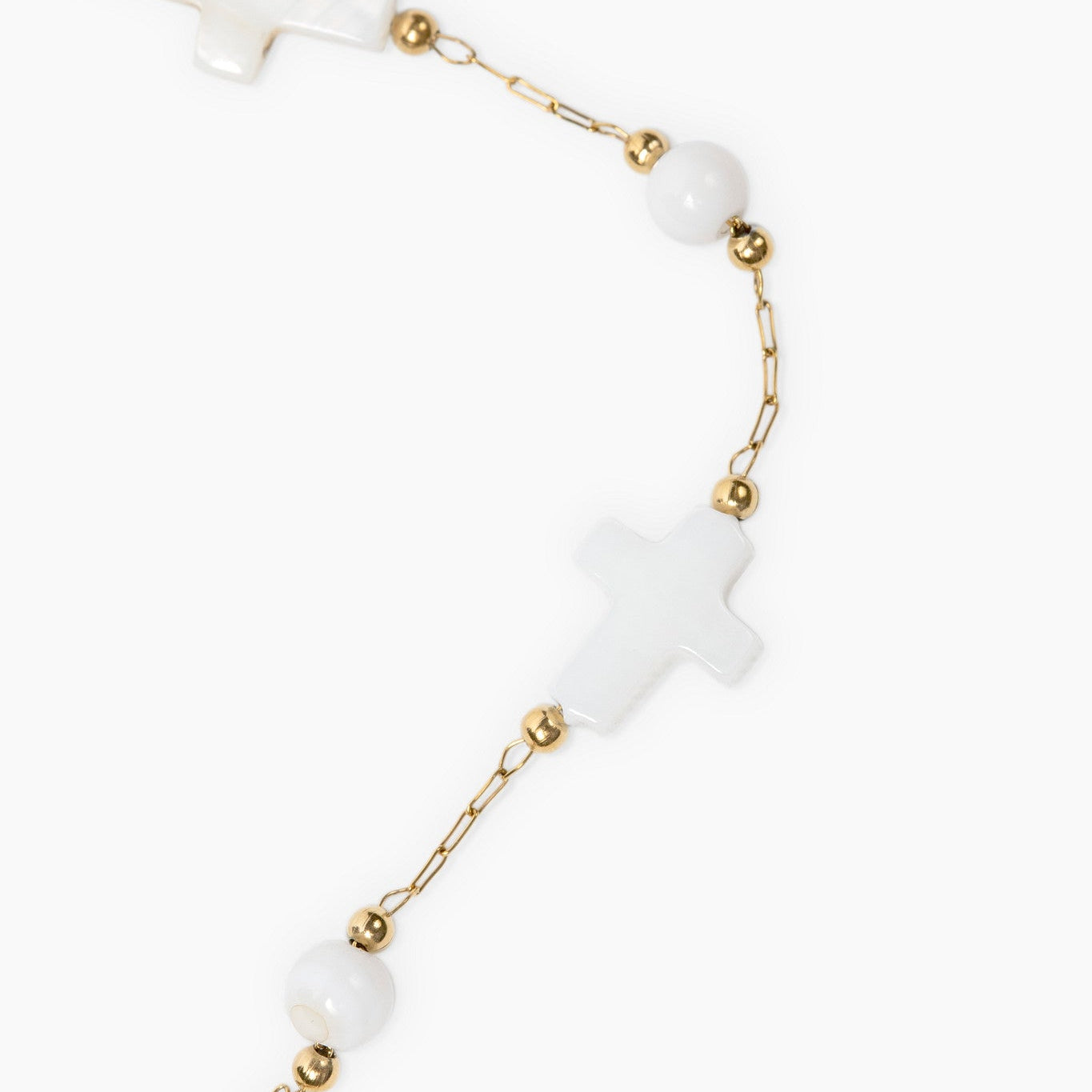Crosses Gold Plated Brass Necklace