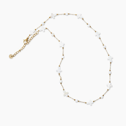 Crosses Gold Plated Brass Necklace