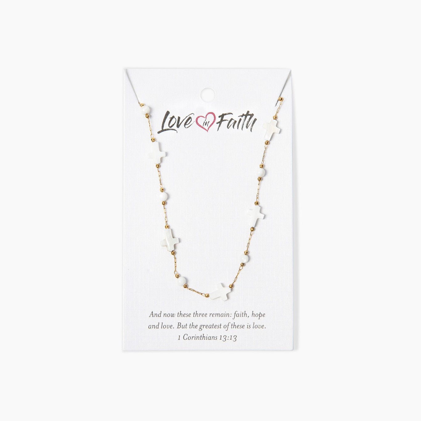 Crosses Gold Plated Brass Necklace