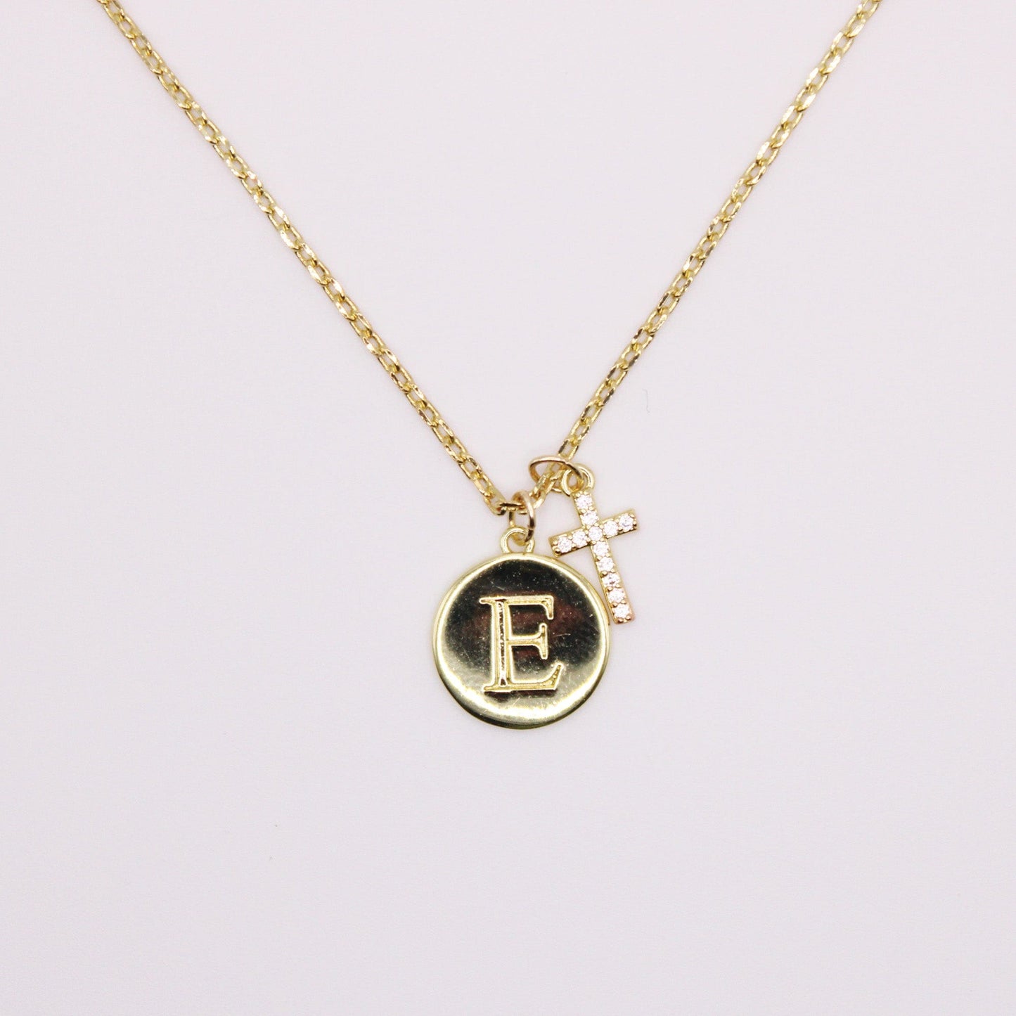 Initial Cross Gold Necklace (Copy)