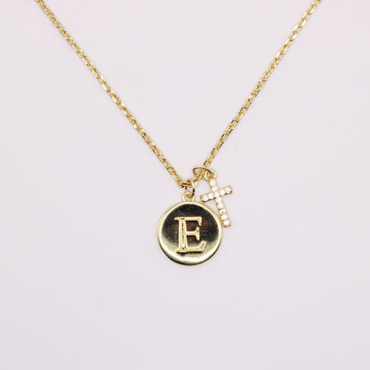 Initial Cross Gold Necklace (Copy)