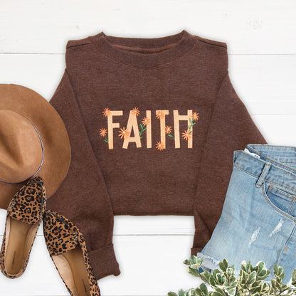 Faith Embroidered Crewneck Sweatshirt