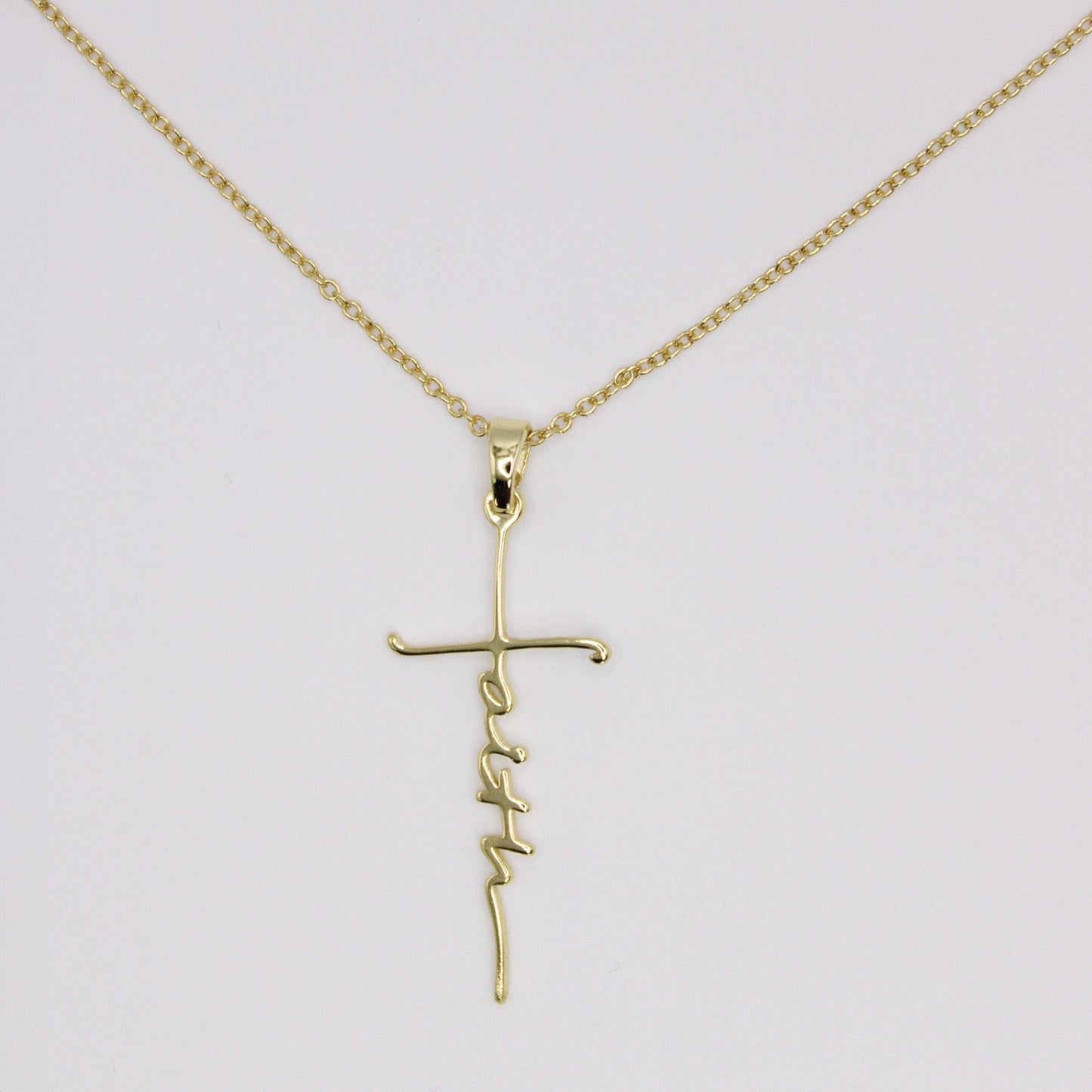 Faith Cross Gold Necklace